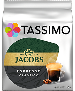 Tassimo Jacobs Espresso Classico 16 kaw czarnych, rozmiar S
