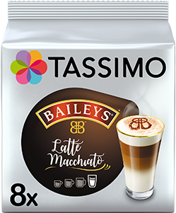 Tassimo Baileys Latte Macchiato 8 kaw białych, rozmiar XL