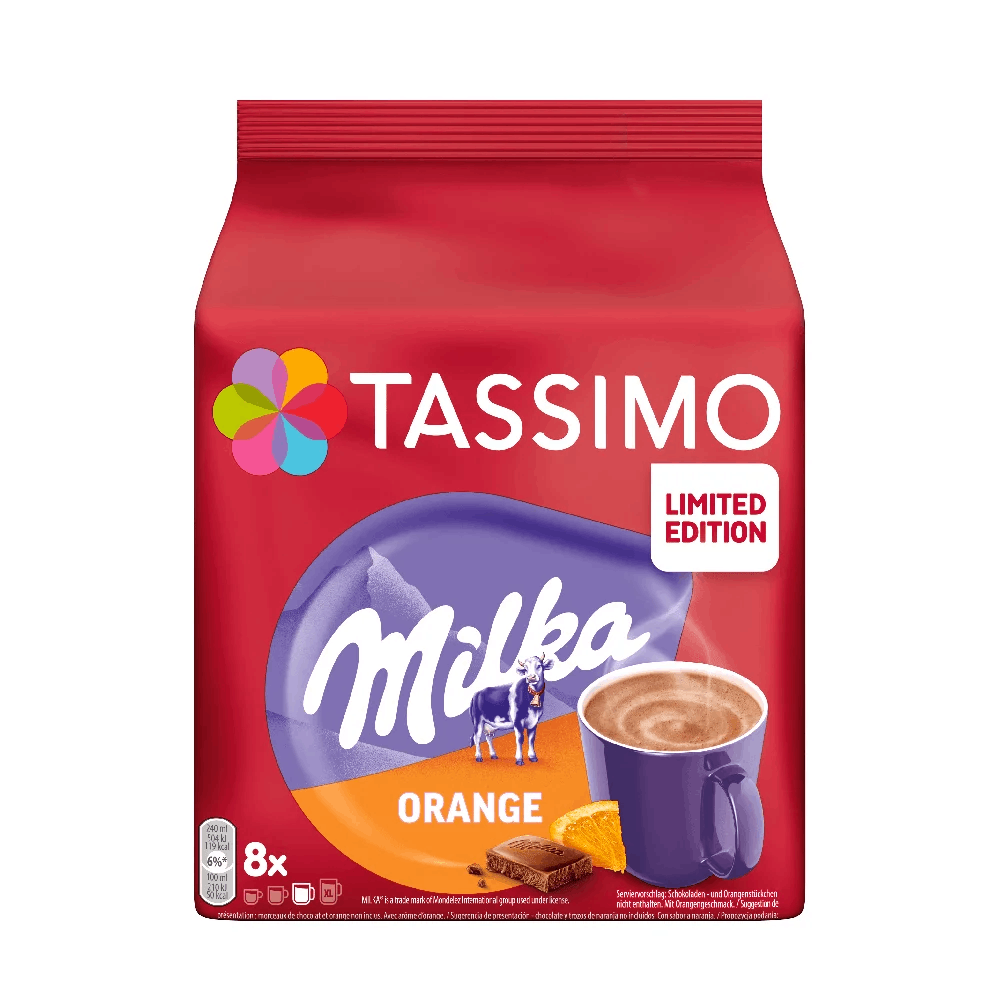 Kapsułki Tassimo Milka Orange Hot Choco 8 napojów, rozmiar L