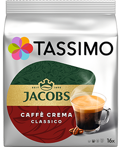 Tassimo Jacobs Caffè Crema Classico 16 kaw czarnych, rozmiar M