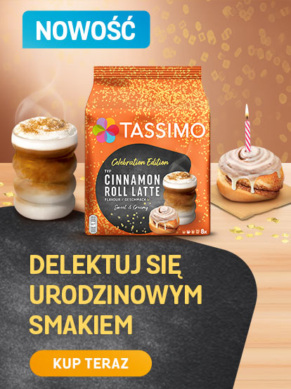 Odkryj urodzinowy smak Tassimo Cinnamon roll Latte