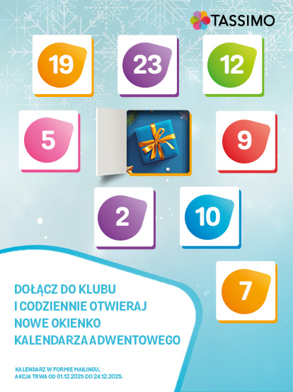 Dołącz do Klubu Tassimo i codziennie otwieraj nowe okienko kalendarza adwentowego
